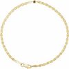 14K Yellow .06 CT Natural Black Diamond Bezel-Set Link 7 1/2″ Bracelet