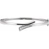 14K White 1/4 CTW Natural Diamond 6 1/2″ Bangle Bracelet