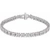 14K White 5 1/3 CTW Lab-Grown Diamond Line 7 1/4″ Bracelet