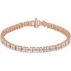 14K Rose 5 1/3 CTW Lab-Grown Diamond Line 7 1/4″ Bracelet