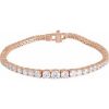 14K Rose 6 CTW Lab-Grown Diamond Line 7″ Bracelet