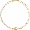 14K Yellow 1 CTW Natural Diamond Line 7″ Bracelet