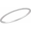 14K White 5 CTW Natural Diamond Stackable Bangle 8″ Bracelet