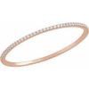 14K Rose 5 CTW Natural Diamond Stackable Bangle 8″ Bracelet