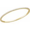 14K Yellow 4 CTW Natural Diamond Stackable Bangle 8″ Bracelet