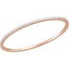 14K Rose 4 CTW Natural Diamond Stackable Bangle 8″ Bracelet