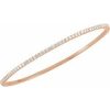 14K Rose 4 CTW Lab-Grown Diamond Stackable Bangle 8″ Bracelet