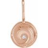 14K Rose .015 CT Natural Diamond Water Element Charm/Pendant