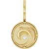 14K Yellow 1.5 mm Round Accented Water Element Pendant Mounting