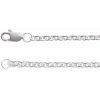 Sterling Silver 2.4 mm Cable 7″ Chain