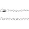 Sterling Silver 2.4 mm Cable 16″ Chain