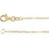 14K Yellow 1.25 mm Paperclip-Style 24″ Chain