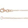 14K Rose 1.25 mm Paperclip-Style 7″ Chain