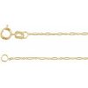 14K Yellow 1.25 mm Figaro 7″ Chain