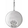 Engraved Paw Print Pendant Mounting