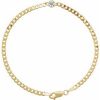 14K Yellow Natural White Sapphire Link 7″ Bracelet