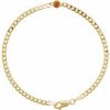 14K Yellow Natural Citrine Link 7″ Bracelet