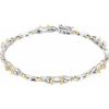 14K White/Yellow 6×4 mm Oval 1/10 CTW Natural Diamond Semi-Set 7 1/2″ Bracelet