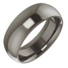 Titanium 7 mm Half Round Comfort-Fit Band Size 10