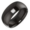 ZIRCONIUM 8 mm Half Round Comfort-Fit Band Size 9.5