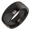 Zirconium 8 mm Comfort-Fit Standard Weight European-Style Band Size 10