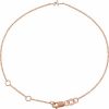 14K Rose .04 CTW Natural Diamond Link 7″ Bracelet