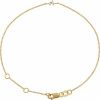 14K Yellow .04 CTW Natural Diamond Link 7″ Bracelet