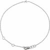 14K White .04 CTW Natural Diamond Link 7″ Bracelet