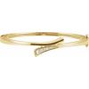 14K Yellow 1/4 CTW Natural Diamond 6 1/2″ Bangle Bracelet