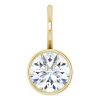 14K Yellow 6.5 mm Round Solitaire Charm/Pendant Mounting