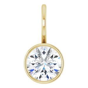 Solitaire Bezel-Set Charm Pendant Mounting