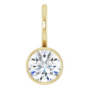 Solitaire Bezel-Set Charm Pendant Mounting