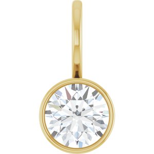 Solitaire Bezel-Set Charm Pendant Mounting