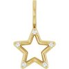 .03 Ctw Natural Diamond Accented Star Pendant