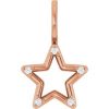 .03 Ctw Natural Diamond Accented Star Pendant