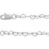 Sterling Silver 3.2 mm Heart 16″ Chain