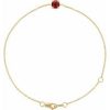 14K Yellow Natural Ruby  6 1/2-7-1/2″ Bracelet