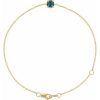 14K Yellow Lab-Grown Alexandrite  6 1/2-7-1/2″ Bracelet