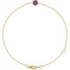 14K Yellow Natural Amethyst  6 1/2-7-1/2″ Bracelet