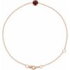 14K Rose Natural Mozambique Garnet  6 1/2-7-1/2″ Bracelet