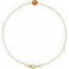 14K Yellow Natural Citrine  6 1/2-7-1/2″ Bracelet