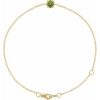 14K Yellow Natural Peridot  6 1/2-7-1/2″ Bracelet