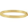 14K Yellow 6 mm Tube Hinged Bangle 7″ Bracelet