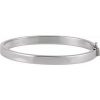 Sterling Silver 6 mm Tube Hinged Bangle 7″ Bracelet