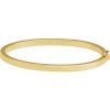 14K Yellow 4 mm Tube Hinged Bangle 7″ Bracelet