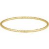 14K Yellow 3 mm Twisted Bangle 7 3/4″ Bracelet