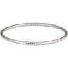 Sterling Silver 3 mm Twisted Bangle 7 3/4″ Bracelet