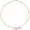 14K Rose .06 CT Natural Diamond 7″ Bracelet