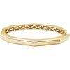 14K Yellow Geometric Hinged 7″ Bangle Bracelet