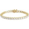 14K Yellow 12 CTW Lab-Grown Diamond Line 7″ Bracelet